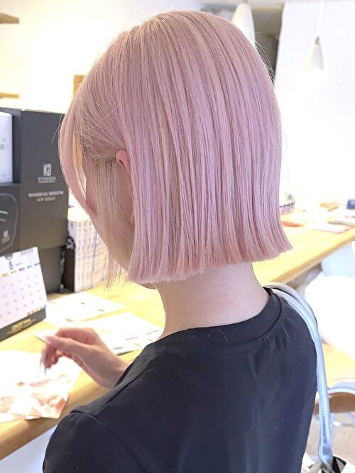 記事【【淡いピンクカラー】ホワイトミルクティピンク×ブリーチ３回 ※動画有】のサムネイル画像