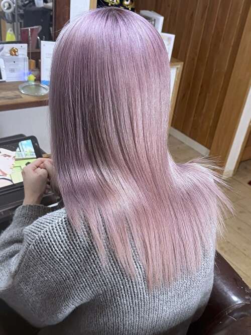 記事【【透明度バツグン】ホワイトパープル×ブリーチ３回 ※動画有】のサムネイル画像