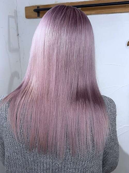 記事【【色落ちキレイカラー】ホワイトパープル×ブリーチ３回 ※動画有】のサムネイル画像