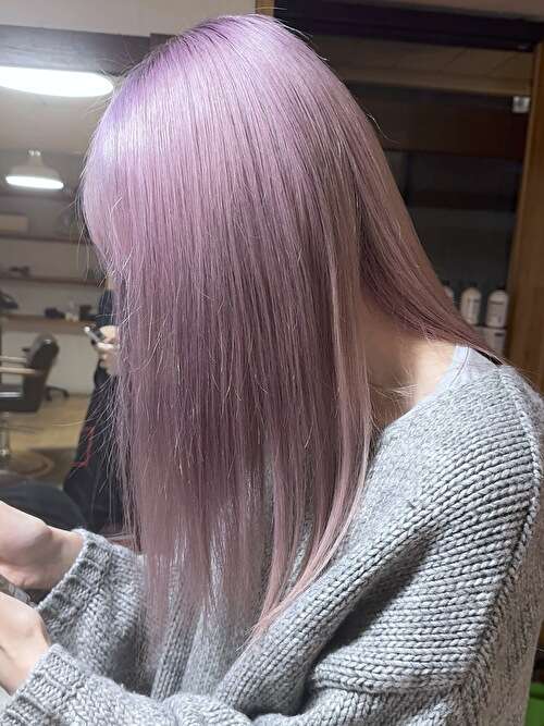 記事【【ツヤ感バツグン】ホワイトパープル×ブリーチ３回 ※動画有】のサムネイル画像