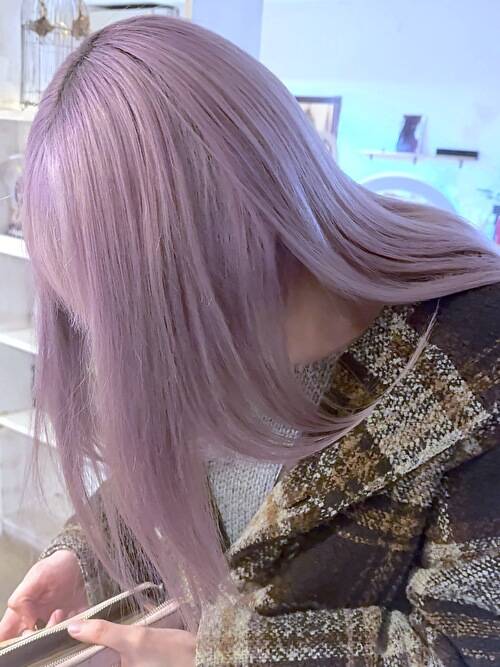 記事【【ツヤ×透明度バツグンカラー】ホワイトパープル×ブリーチ３回 ※動画有】のサムネイル画像