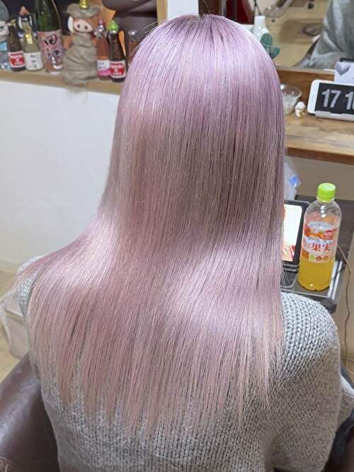 記事【【神々しいツヤ】ホワイトパープル×ブリーチ３回 ※動画有】のサムネイル画像