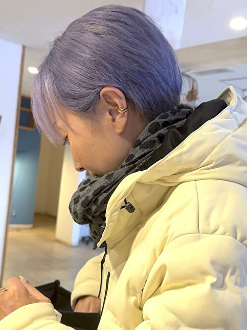 記事【【パープル系デザイン】ブルーシルバー×ブリーチ３回 ※動画有】のサムネイル画像